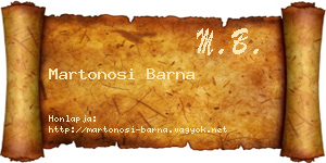 Martonosi Barna névjegykártya