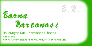 barna martonosi business card